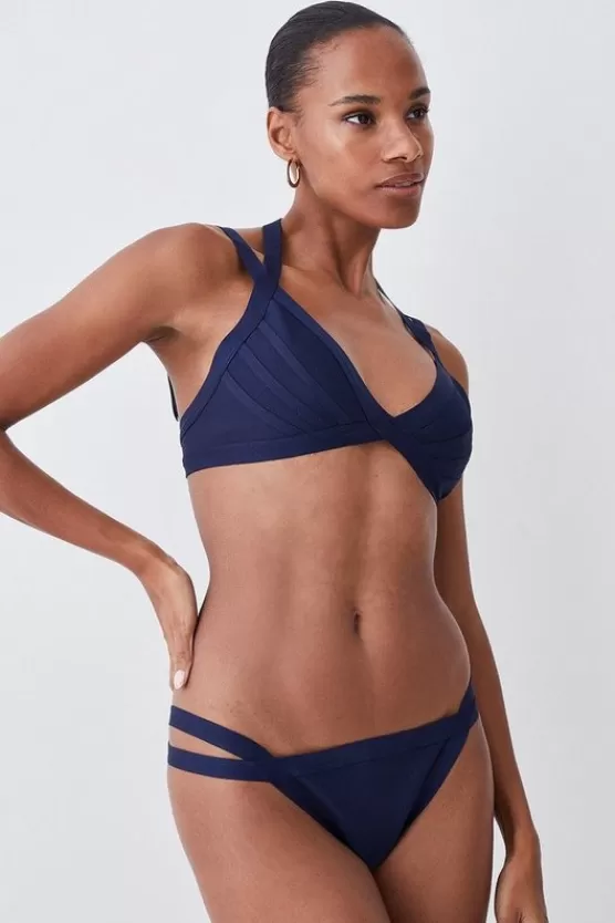 Store Karen Millen Bandage Double Strap Bikini navy