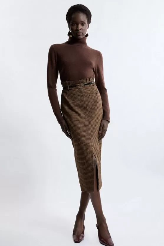 Flash Sale Karen Millen Check With Choc Tailored Co-ord multi