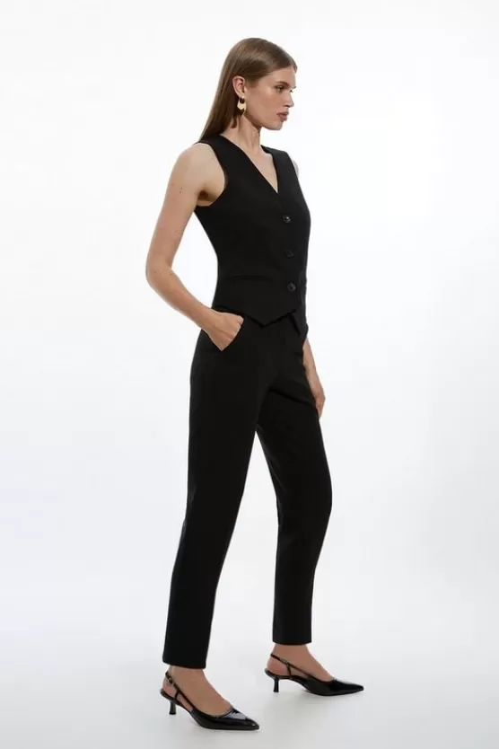 Online Karen Millen Clean Tailored Grosgrain Tipped Suit Set black