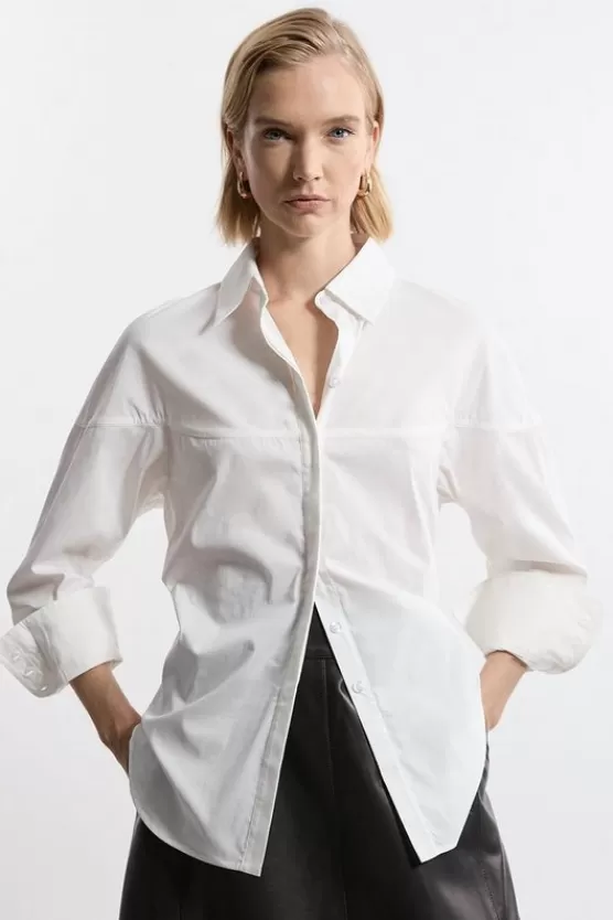 Cheap Karen Millen Formal Tailored Collared Shirt white