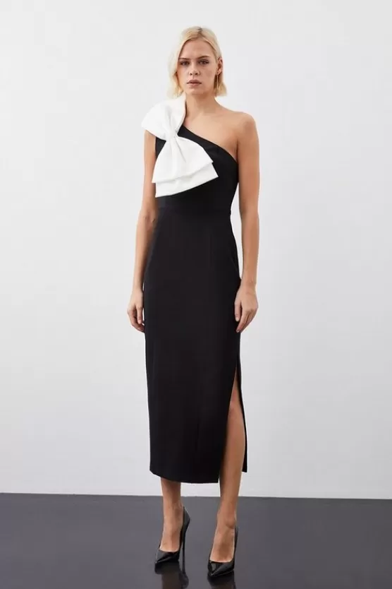 Flash Sale Karen Millen Jersey Ponte Bow Maxi Dress mono