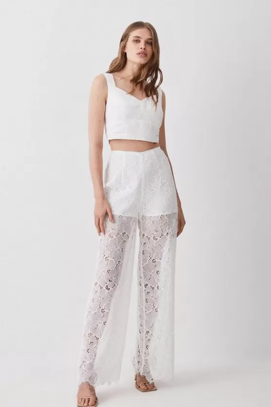 Hot Karen Millen LACE CO-ORD ivory