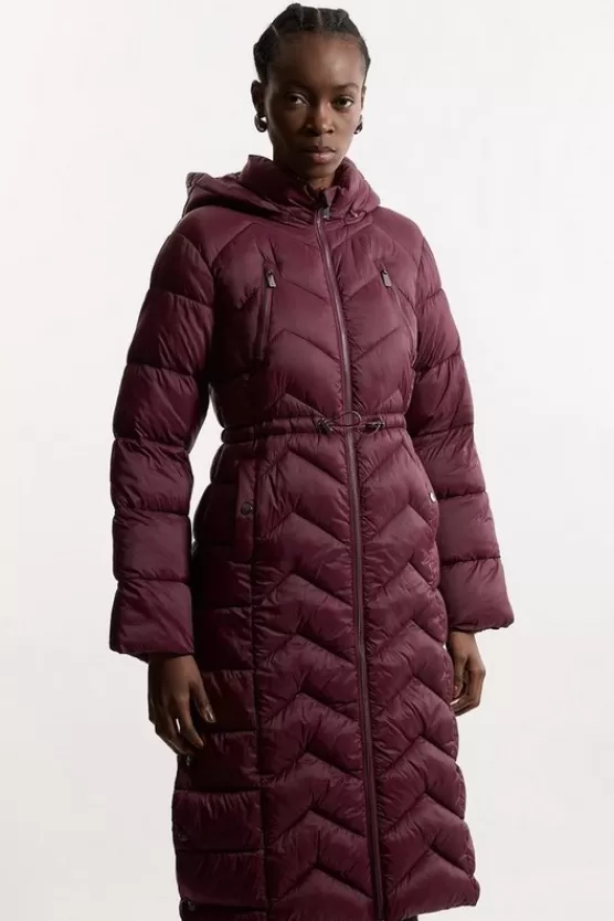 Best Karen Millen Lightweight Knee Length Packable Coat berry