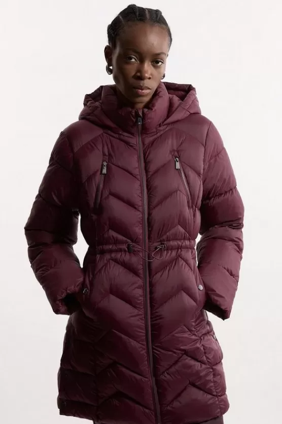 Outlet Karen Millen Lightweight Packable Coat berry