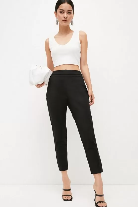 Outlet Karen Millen Petite Essential Techno Woven Crop Pants black