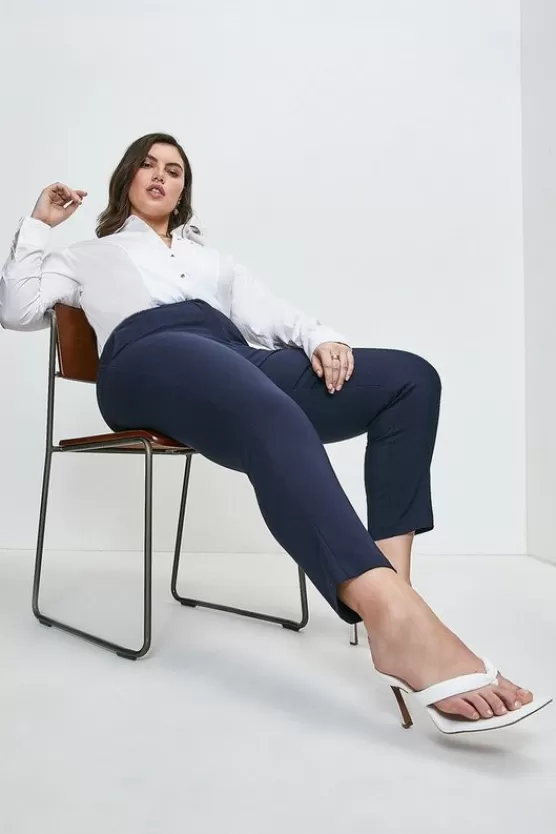 Outlet Karen Millen Plus Size Essential Techno Woven Pants navy