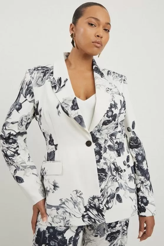 Store Karen Millen Plus Size Tailored Crepe Floral Suit Set mono