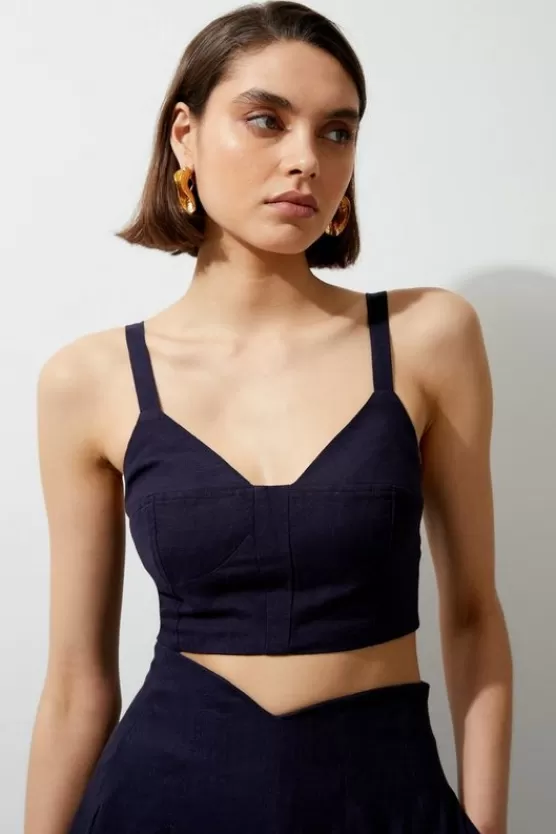 Cheap Karen Millen PROM SKIRT CO-ORD navy