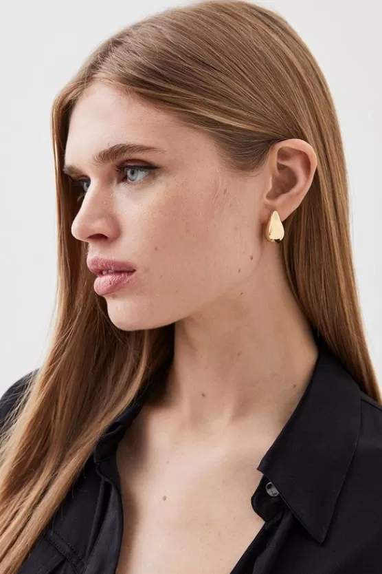 Cheap Karen Millen Round Drop Earrings gold