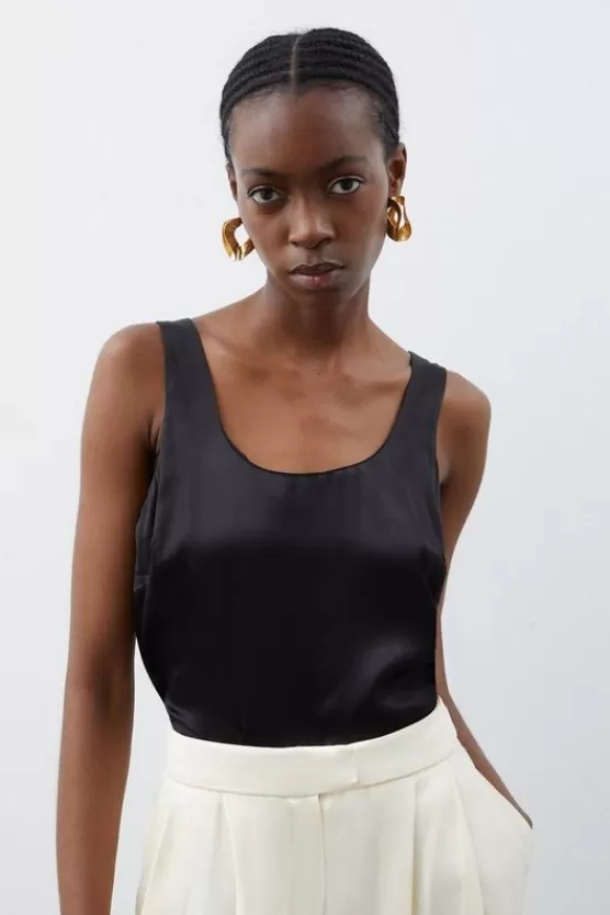 Flash Sale Karen Millen Satin Woven Camisole black