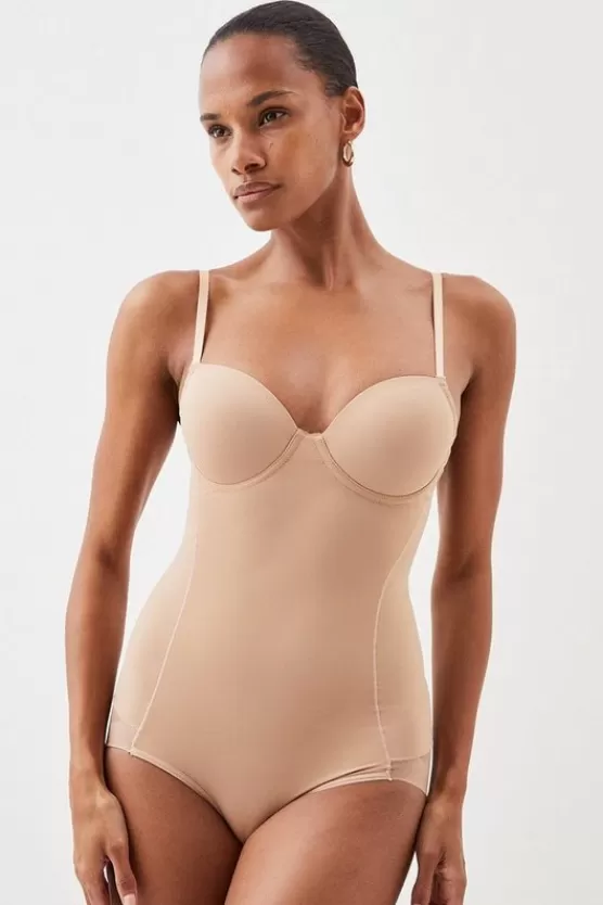 New Karen Millen Super Control Bodysuit nude