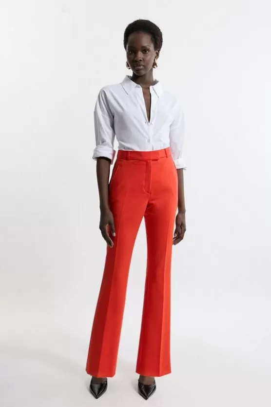 Cheap Karen Millen Tailo Flare Slim Leg Pants red