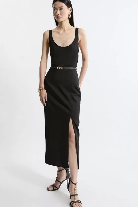 Store Karen Millen Tailored Maxi Skirt black