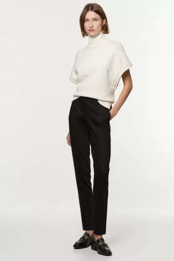 Discount Karen Millen Tailored Pintuck Straight Leg Pants black