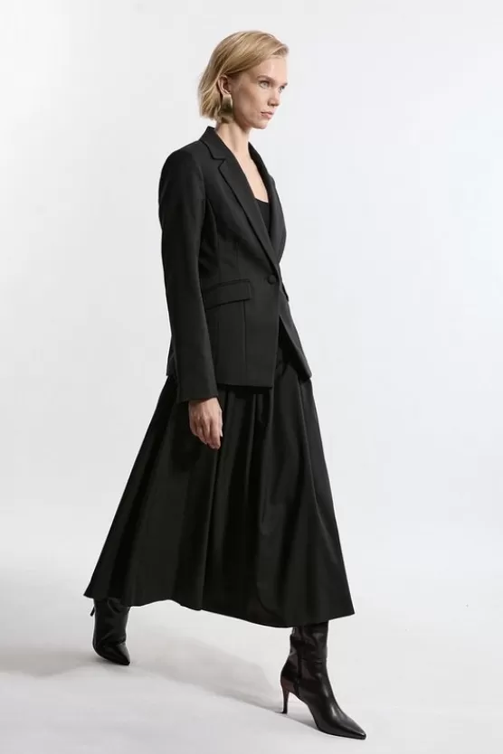 Hot Karen Millen Tailored Twill Set black