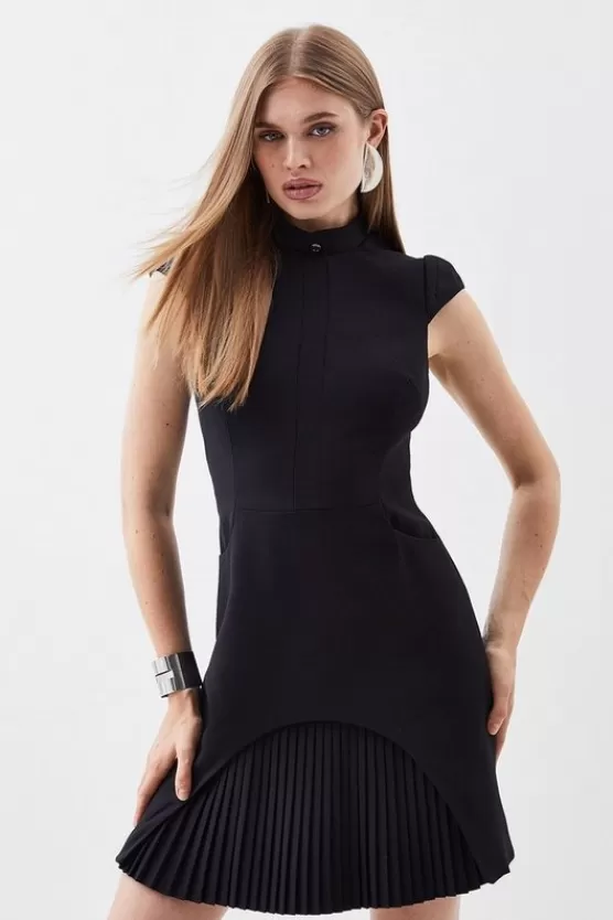 Fashion Karen Millen Tall Military Tailored Mini Dress black