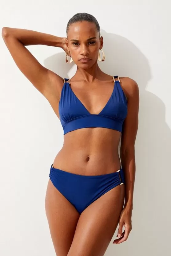 Cheap Karen Millen Trim Detail Bikini set blue
