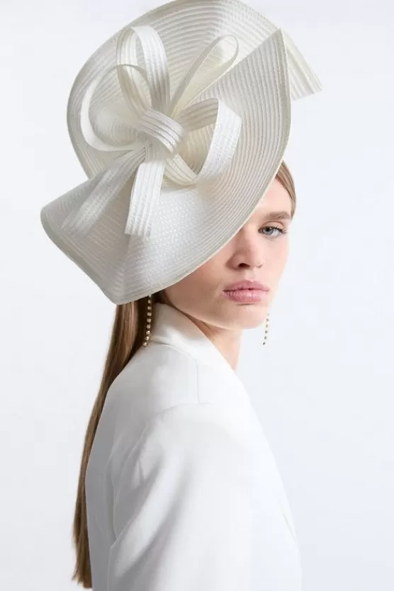 Sale Karen Millen Wavy Loop Fascinator ivory